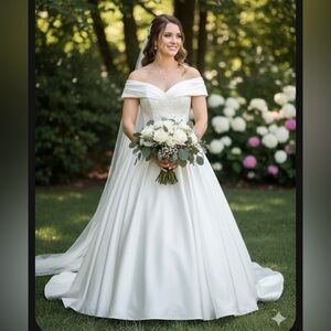 Marys Bridal taffeta dress size 14